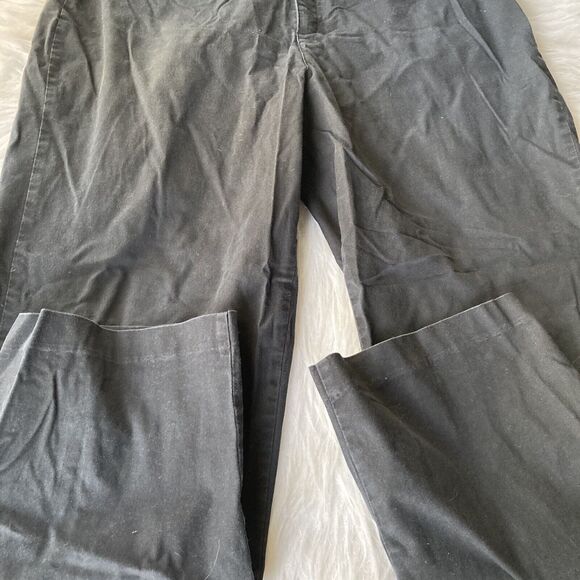 Merona Pants Size 12 Chino Trouser Black Slacks Womens Work Casual Career Basic - Picture 6 of 10